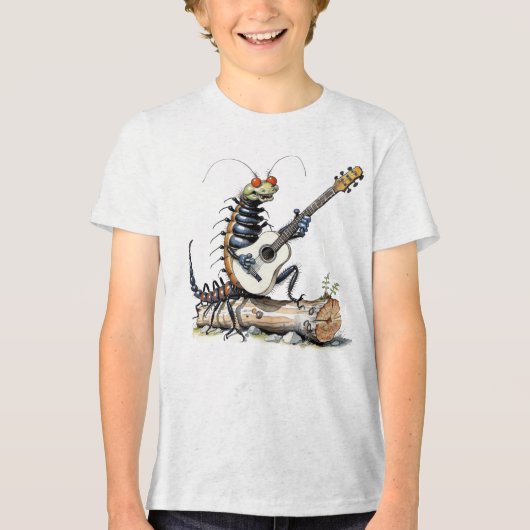 Millipede-gitarist Tri-Blend Shirt (Voorkant)
