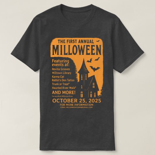 Milloween 2025 T-shirt (Design voorkant)