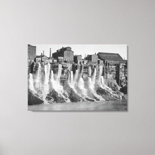 Mills aan de Amerikaanse zijde van Niagara-Herfste Canvas Afdruk (Voorkant)