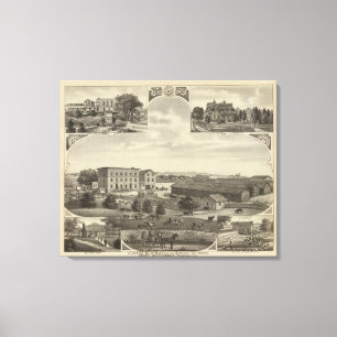 Mills and Residenties in Kansas Canvas Afdruk