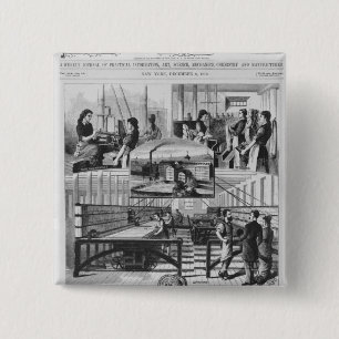 Mills of the William mantic linen company Vierkante Button 5,1 Cm