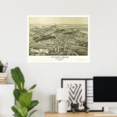 Mills, PA Panorama - 1892 Poster (Thuiskantoor)