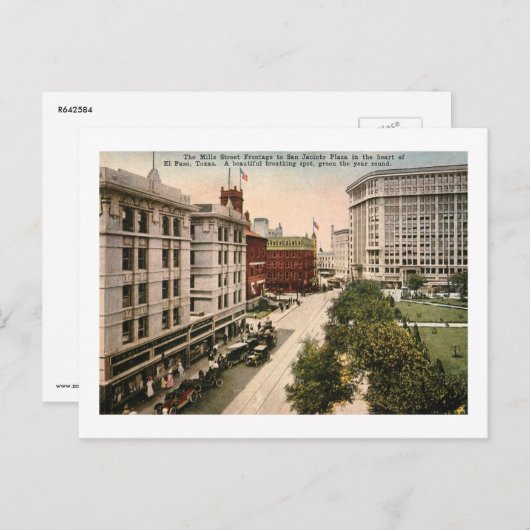 Mills St., El Paso, Texas  Briefkaart (Voorkant / Achterkant)