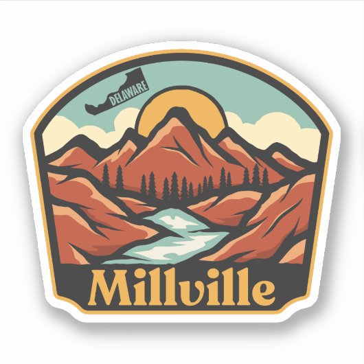 Millville, Delaware Sticker (Voorkant)
