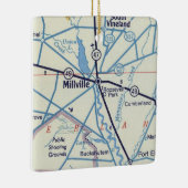 Millville NJ 50's Map Keramisch Ornament (Rechts)