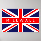 Millwall UK Flag Poster (Voorkant)