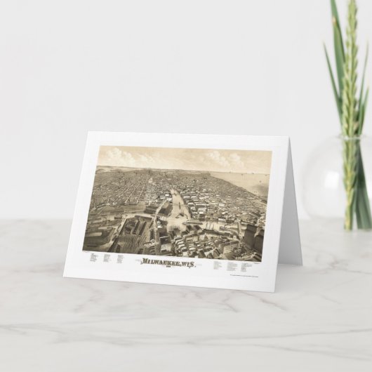 Millwaukee, WI Panoramische Kaart - 1879 (Voorkant)