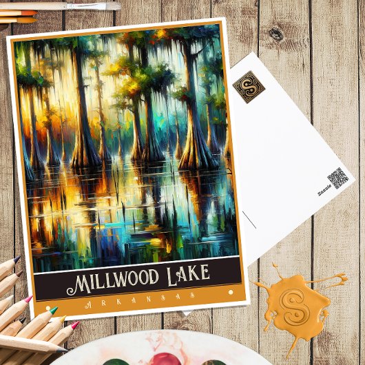 Millwood Lake, Arkansas |  schilderij Briefkaart