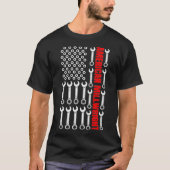 Millwright Design Patriotic US American Flag Gift  T-shirt (Voorkant)