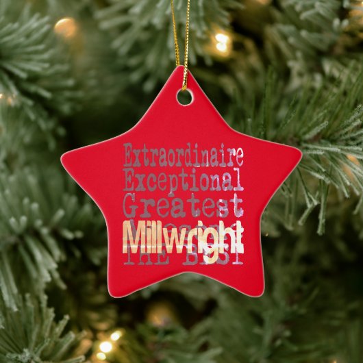 Millwright Extraordinaire Kerstmis Keramisch Ornament (Boom)