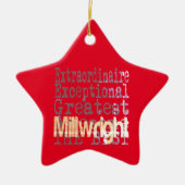 Millwright Extraordinaire Kerstmis Keramisch Ornament (Voorkant)