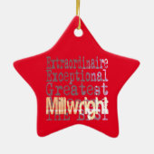 Millwright Extraordinaire Kerstmis Keramisch Ornament (Achterkant)