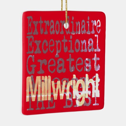 Millwright Extraordinaire Kerstmis Keramisch Ornament (Rechts)