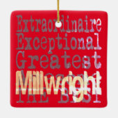 Millwright Extraordinaire Kerstmis Keramisch Ornament (Achterkant)