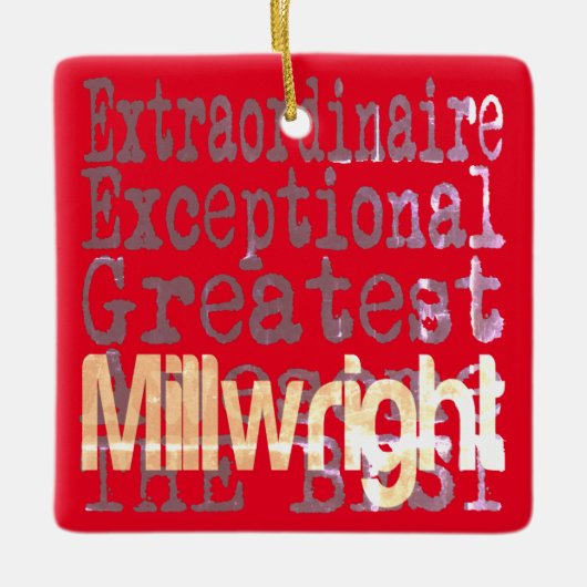 Millwright Extraordinaire Kerstmis Keramisch Ornament (Voorkant)