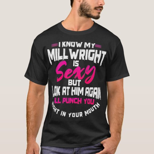 Millwright Wife Image On Back Of Clothing Premium T-shirt (Voorkant)