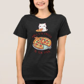 Milly's pizza in de pan Tri-Blend shirt (Voorkant)
