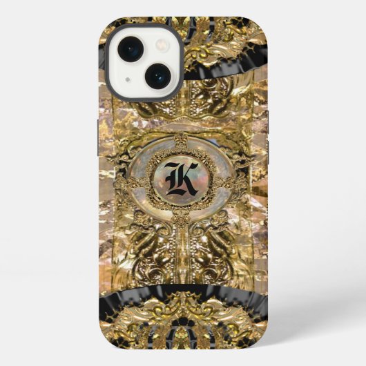 Millysteem Elegant Monogram iPhone Hoesje (Achterkant)