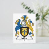 Milne Family Crest Briefkaart (Staand voorkant)