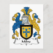 Milne Family Crest Briefkaart (Voorkant)