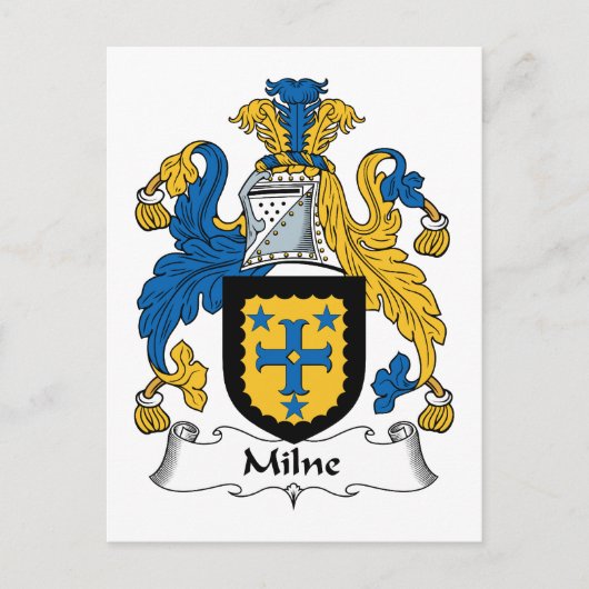 Milne Family Crest Briefkaart (Voorkant)