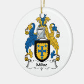 Milne Family Crest Keramisch Ornament (Links)