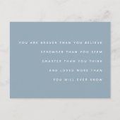Milne Quote | Braver Stronger Loved Blue Briefkaart (Voorkant)