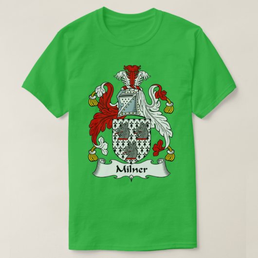 Milner Coat of Arms Family Crest T-shirt (Design voorkant)