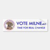 Milner, TIJD VOOR ECHTE VERANDERING, STEMMING MILN Bumpersticker (Voorkant)
