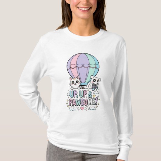 Milo & Bo Hete Luchtballon T-shirt met lange mouwe (Voorkant)