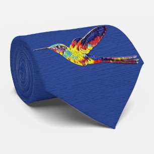 Milo Dale Bird Collectie - Milo Kolibrie Blauw Stropdas
