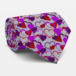 Milo Dale Hearts en Gray Mannen Necktie Stropdas