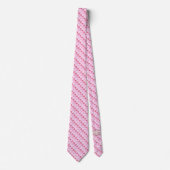 Milo Dale Pink Hearts Mannen Valentijn Necktie Stropdas (Voorkant)