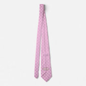 Milo Dale Pink op roze harten Mannen Necktie Stropdas (Achterkant)