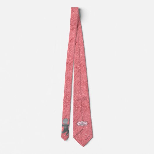 Milo Dale Pink op roze Silver Cupid Mannen Necktie Stropdas (Achterkant)