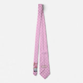 Milo Dale Pink over roze harten Gnome Mannen Neckt Stropdas (Achterkant)