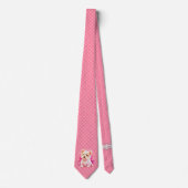 Milo Dale Pink over roze papaverliefde nektie Stropdas (Voorkant)