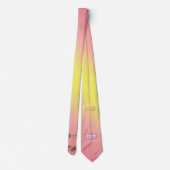 Milo Dale Pink & Yellow Flower Heart Mannen Neckti Stropdas (Achterkant)