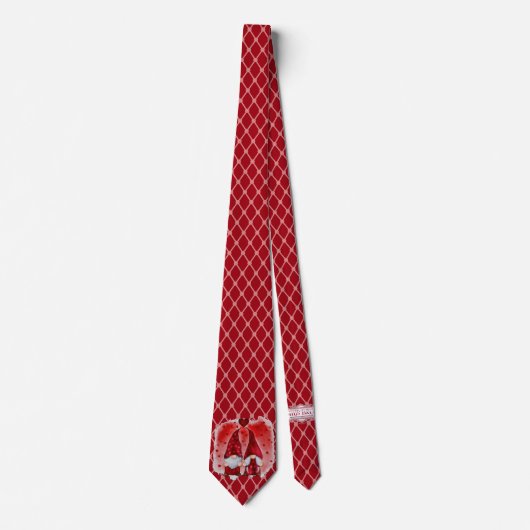 Milo Dale Red en Pink Gnome Couple Mannen Necktie Stropdas (Voorkant)