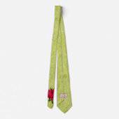 Milo Dale Roos Green Stripped Mannen Necktie Stropdas (Achterkant)