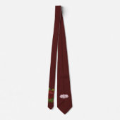 Milo Dale Roos Maroon Stripped Mannen Necktie Stropdas (Achterkant)