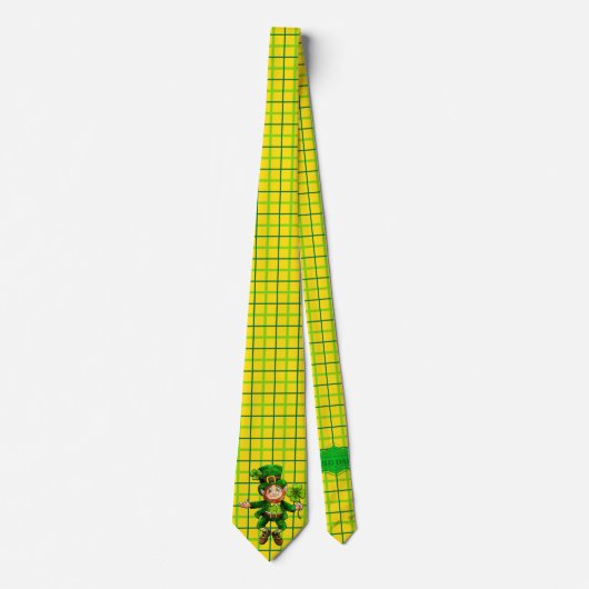 Milo Dale St. Patrick's Day Gold Pset Mannen Strop Stropdas (Voorkant)