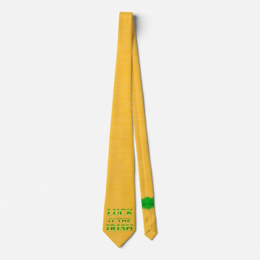 Milo Dale St Patrick's Gold Yellow Irish Man Strop Stropdas (Voorkant)