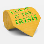 Milo Dale St Patrick's Gold Yellow Irish Man Strop Stropdas (Opgerold)