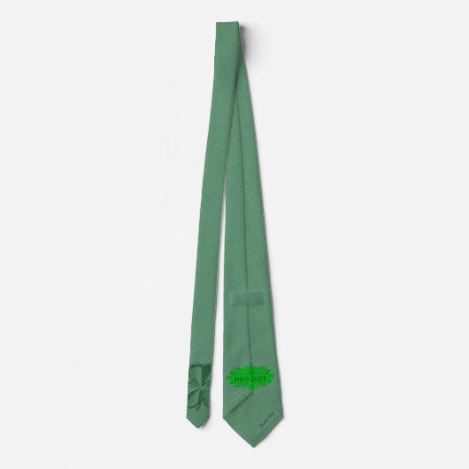 Milo Dale St Patrick's Shamrock Green Mannen Strop Stropdas (Achterkant)