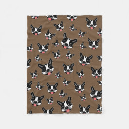 Milo de Boston Terrier Fleece Deken