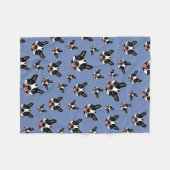 Milo de Boston Terrier Fleece Deken (Voorkant (Horizontaal))