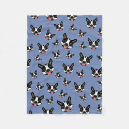 Milo de Boston Terrier Fleece Deken