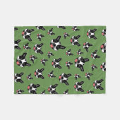 Milo de Boston Terrier Fleece Deken (Voorkant (Horizontaal))