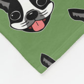 Milo de Boston Terrier Fleece Deken (Hoek)